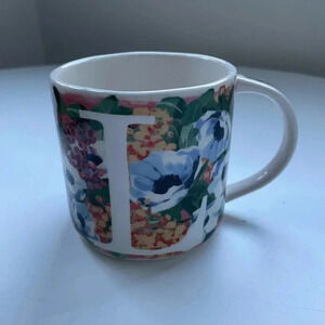 NWT Anthropologie Dawn Monogram “L” Mug